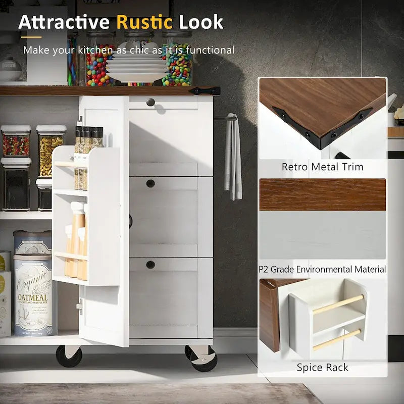 Îlot de cuisine de style campagnard