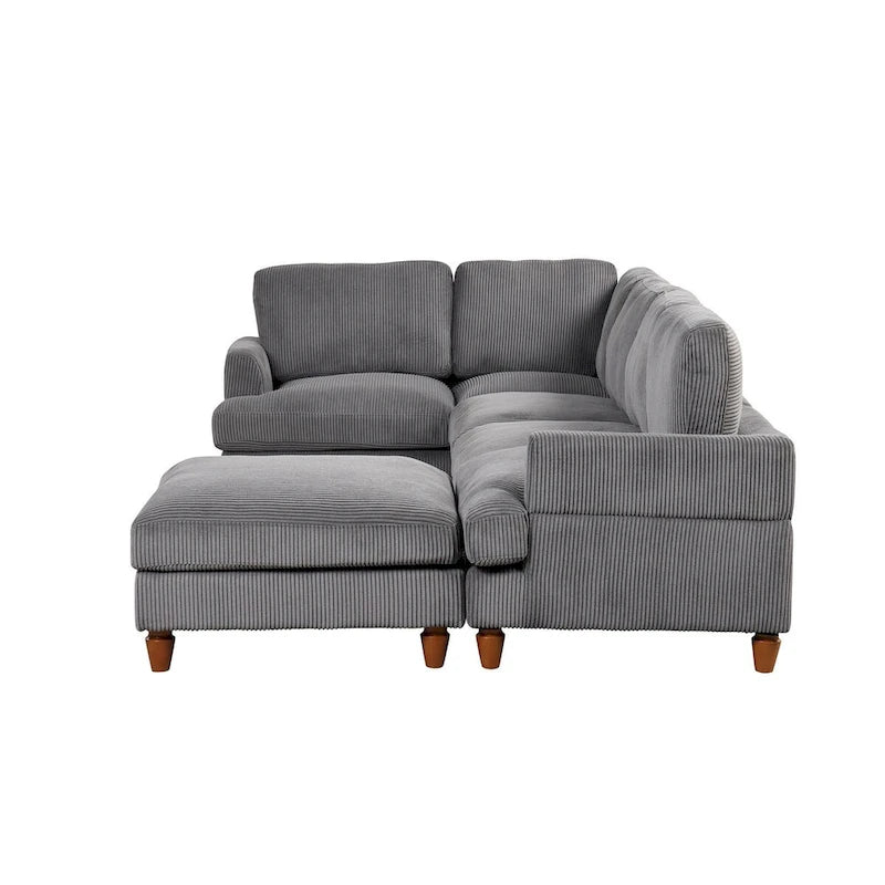 Canapé modulable avec pouf et méridienne en L