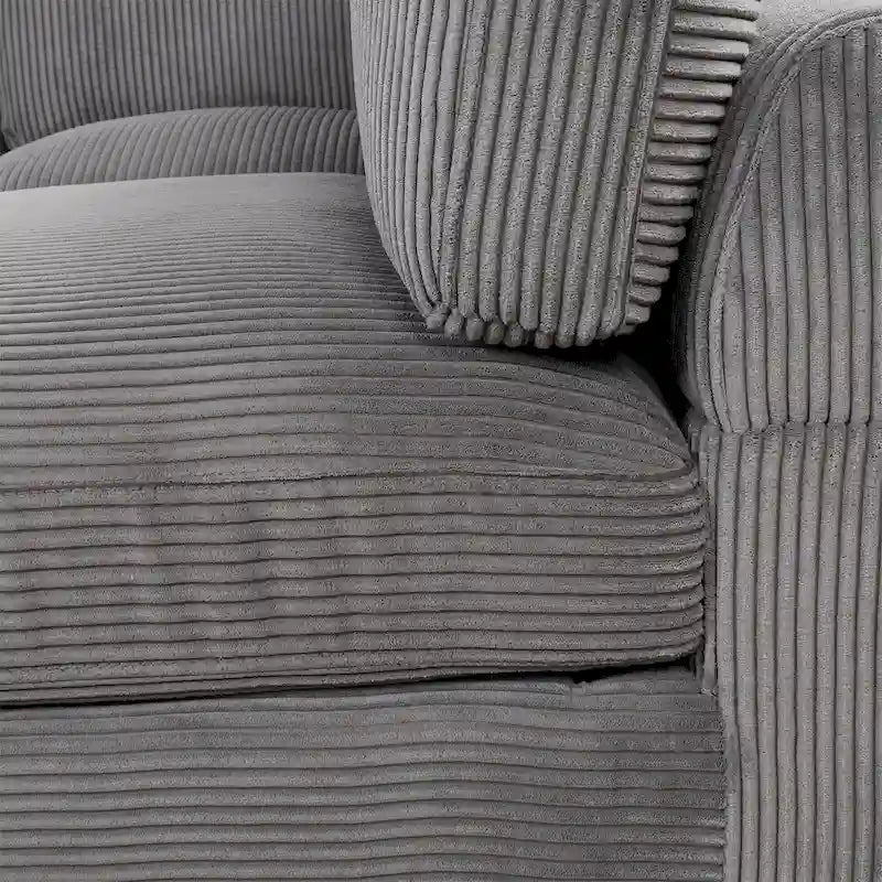 Canapé modulable avec pouf et méridienne en L