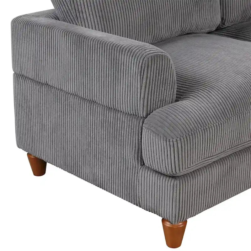 Canapé modulable avec pouf et méridienne en L