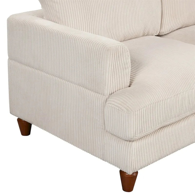 Canapé modulable avec pouf et méridienne en L