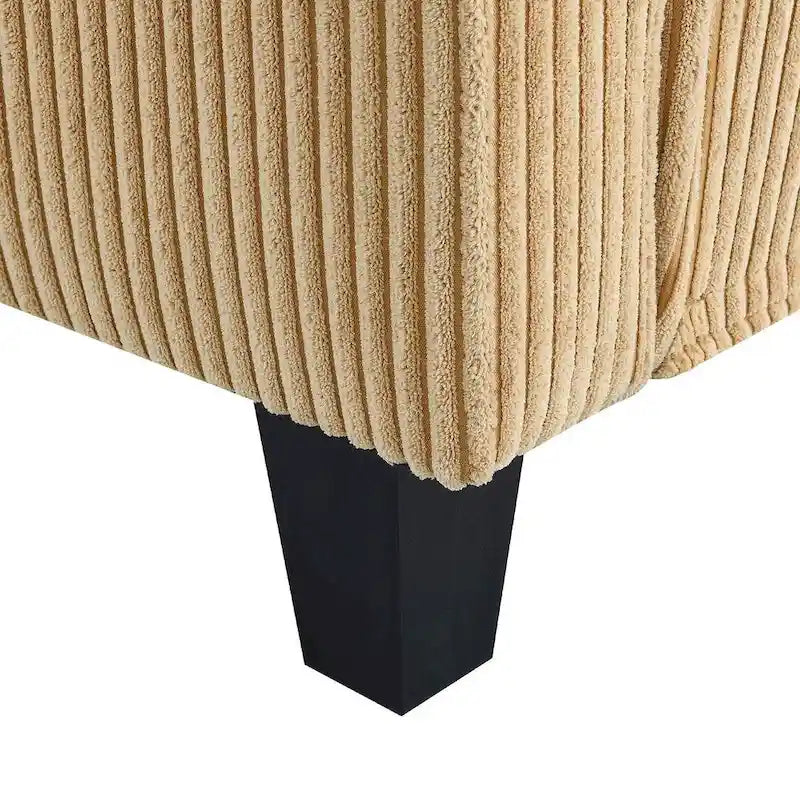 Canapé d'angle en L convertible avec méridienne réversible et rangement pour salon