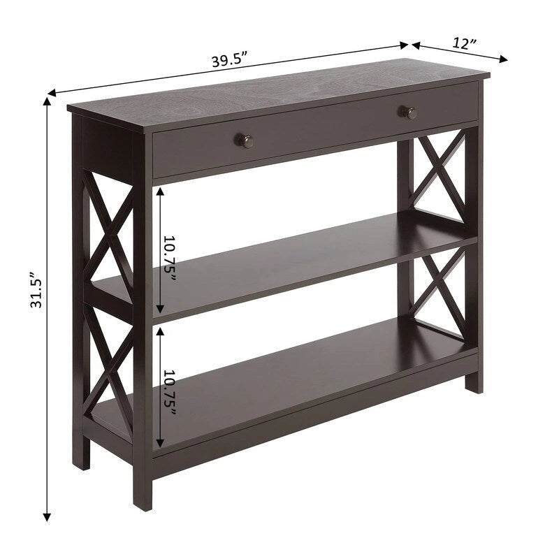 Console 1 tiroir avec étagères