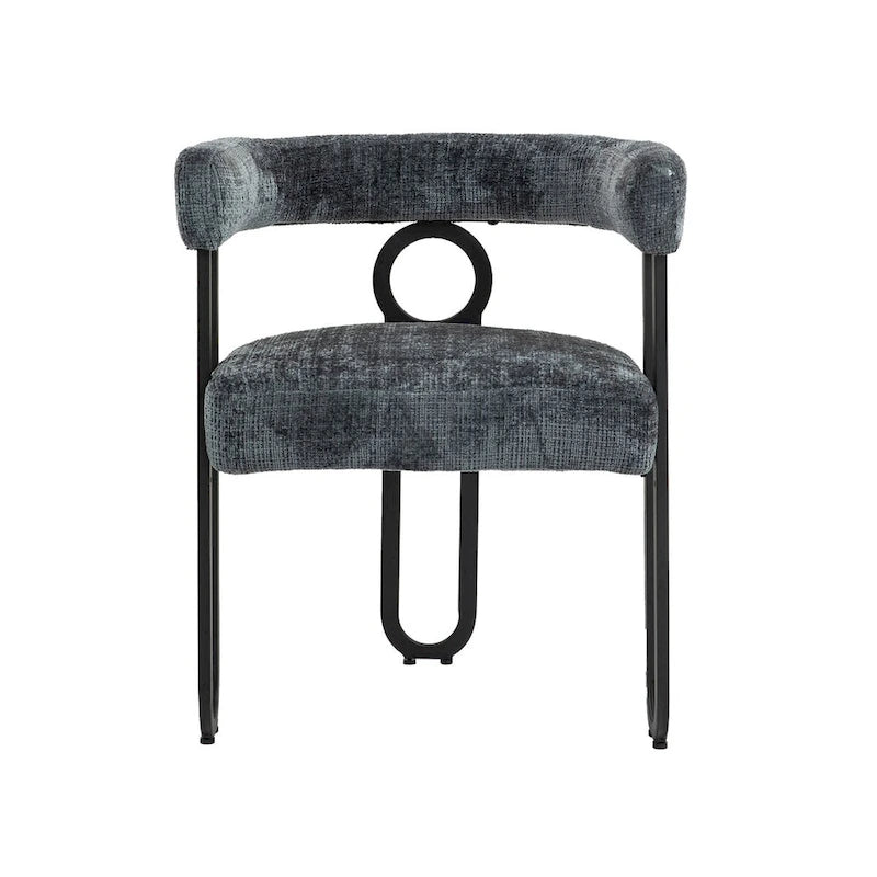 Chaise de salle à manger tapissée en cuir véritable