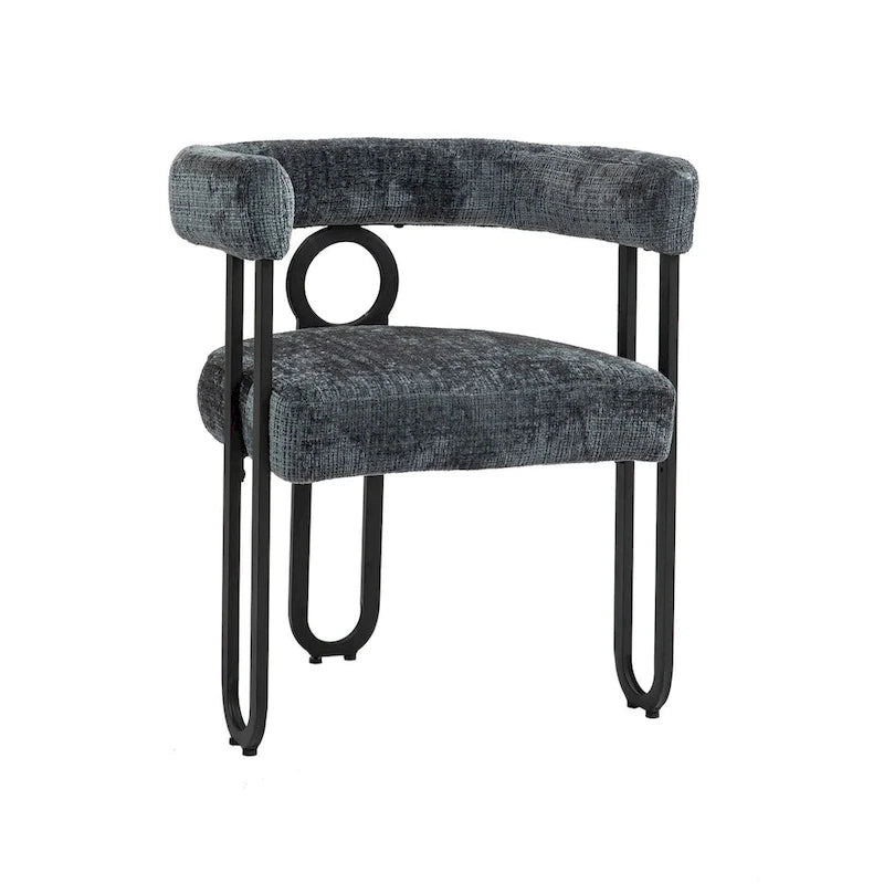 Chaise de salle à manger tapissée en cuir véritable