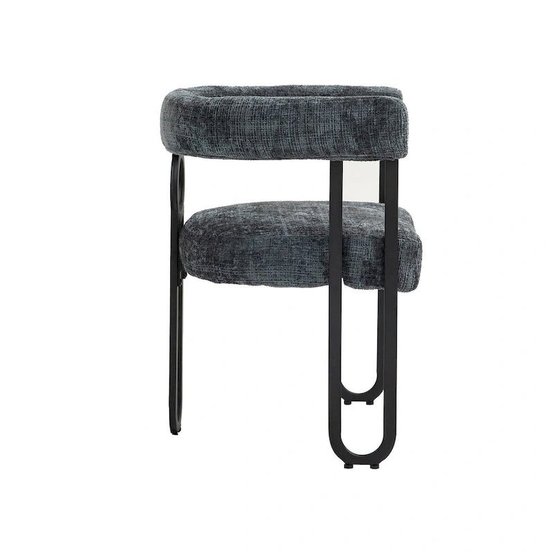 Chaise de salle à manger tapissée en cuir véritable