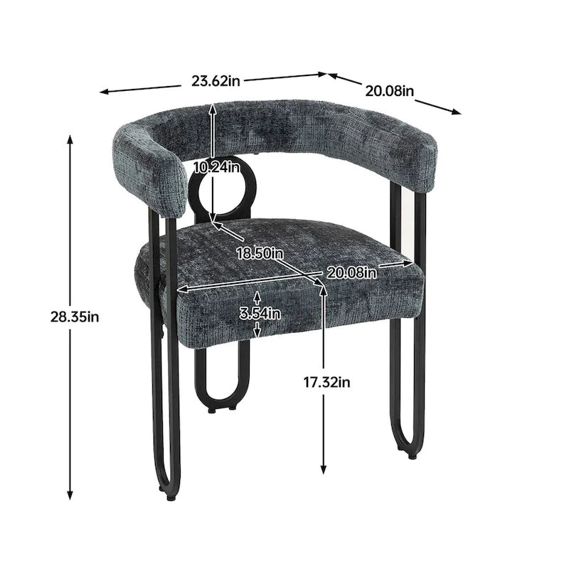 Chaise de salle à manger tapissée en cuir véritable