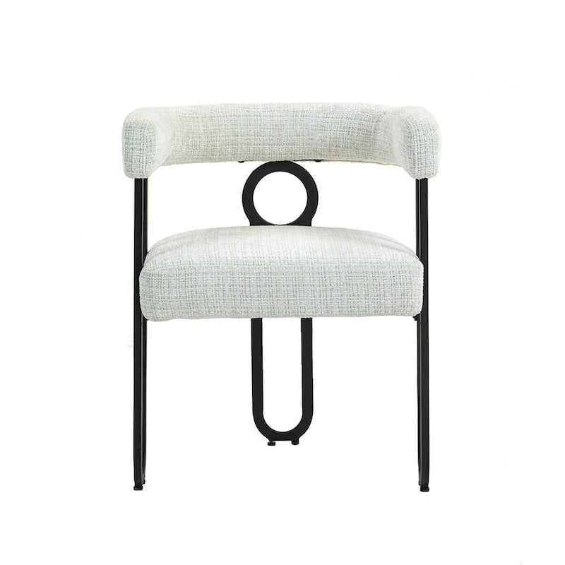 Chaise de salle à manger tapissée en cuir véritable