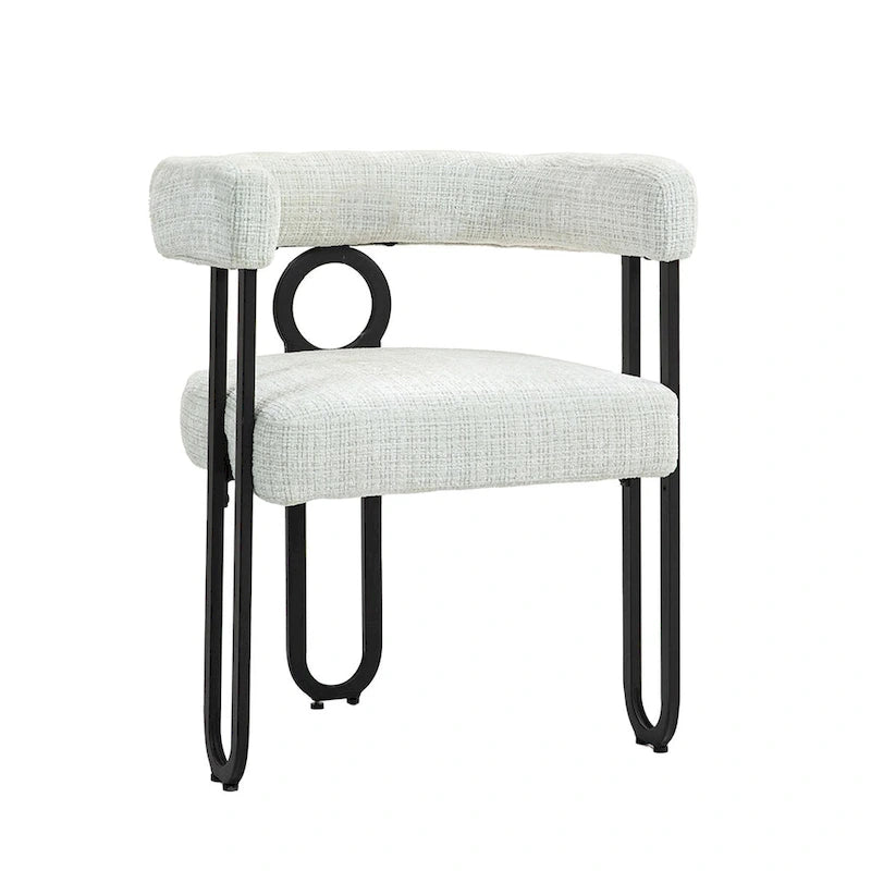 Chaise de salle à manger tapissée en cuir véritable