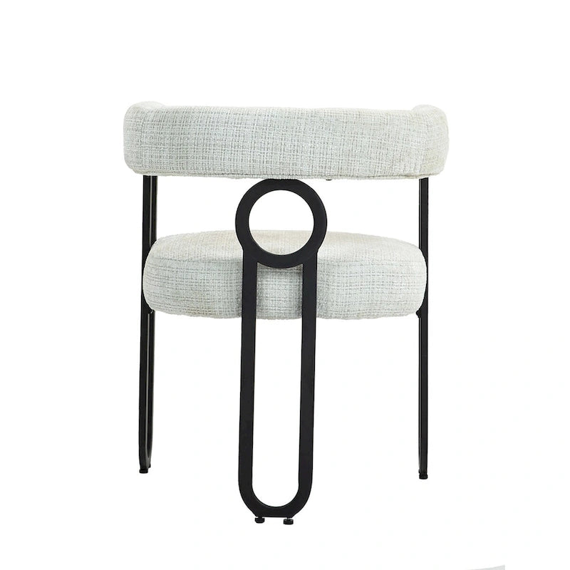 Chaise de salle à manger tapissée en cuir véritable