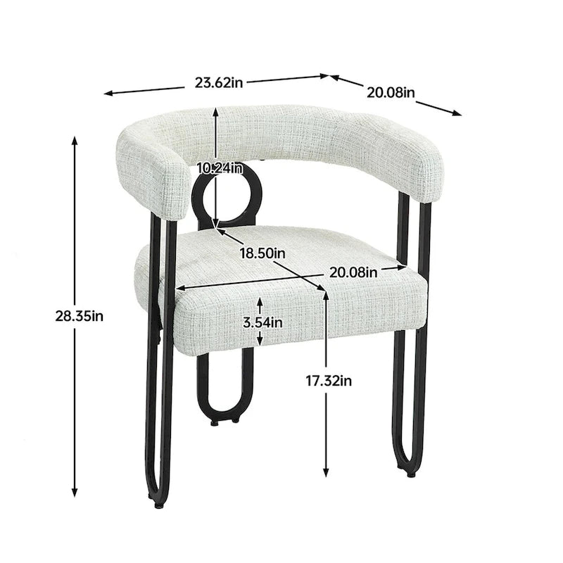 Chaise de salle à manger tapissée en cuir véritable