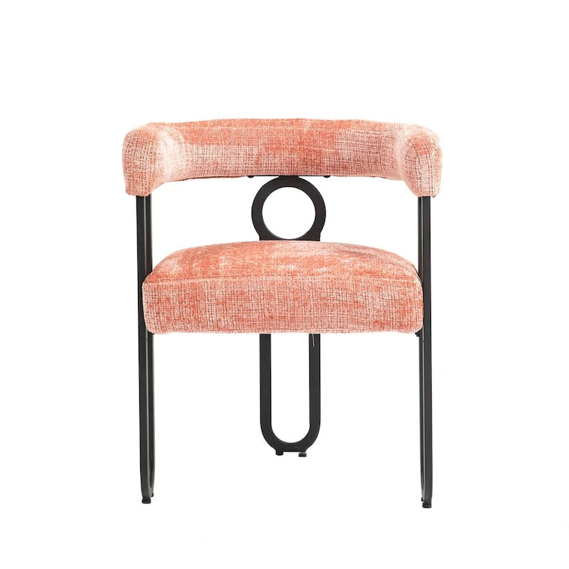 Chaise de salle à manger tapissée en cuir véritable