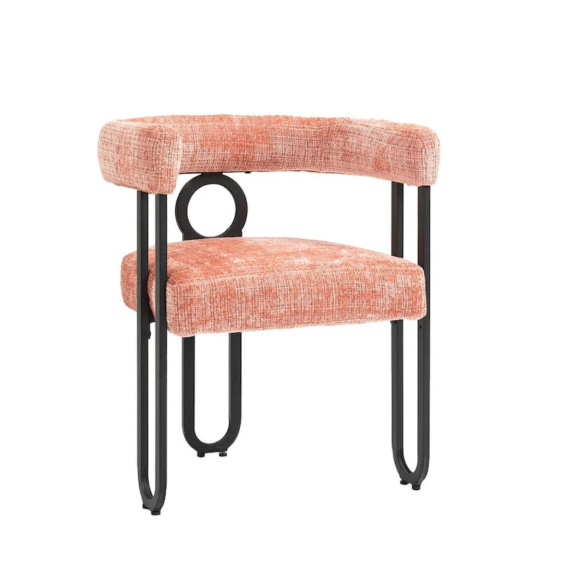 Chaise de salle à manger tapissée en cuir véritable