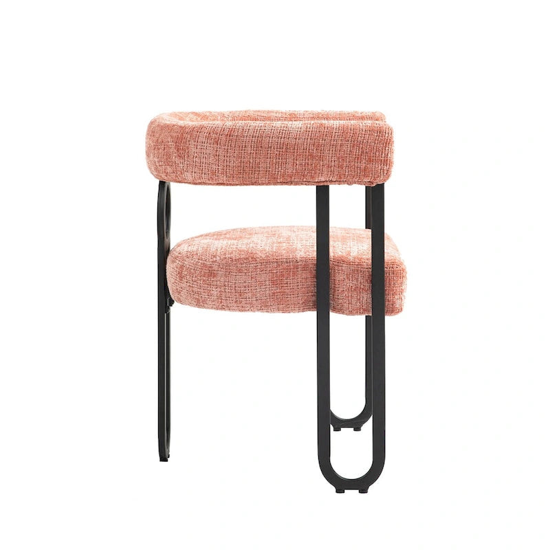 Chaise de salle à manger tapissée en cuir véritable