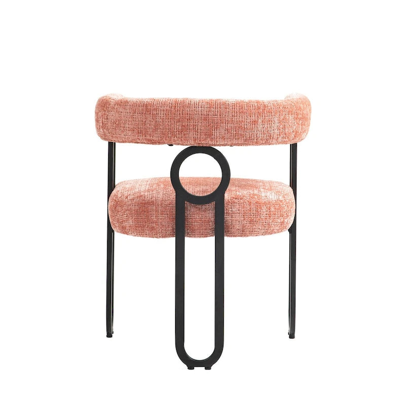 Chaise de salle à manger tapissée en cuir véritable