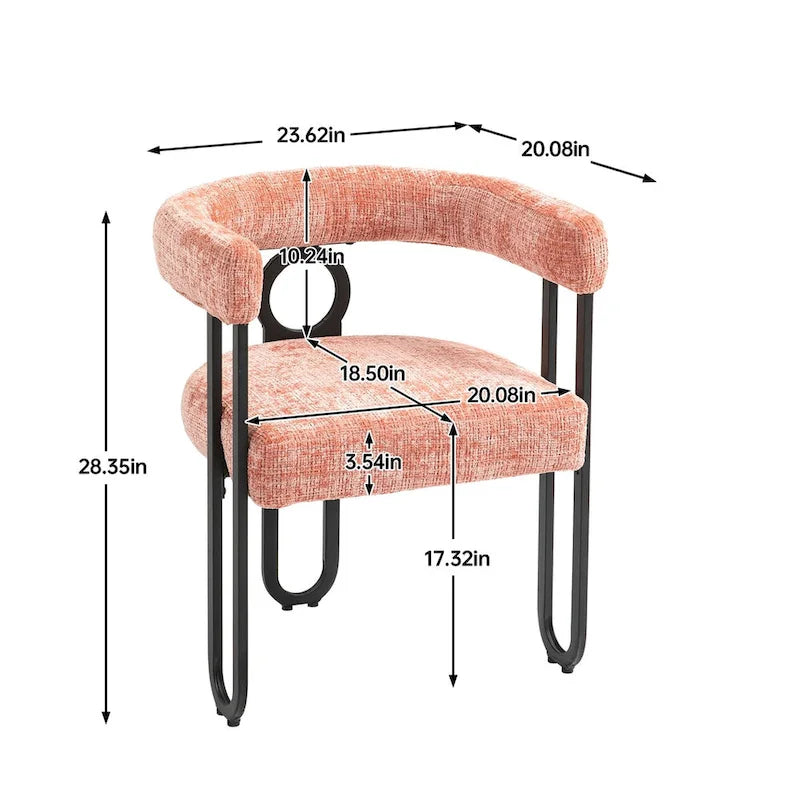 Chaise de salle à manger tapissée en cuir véritable