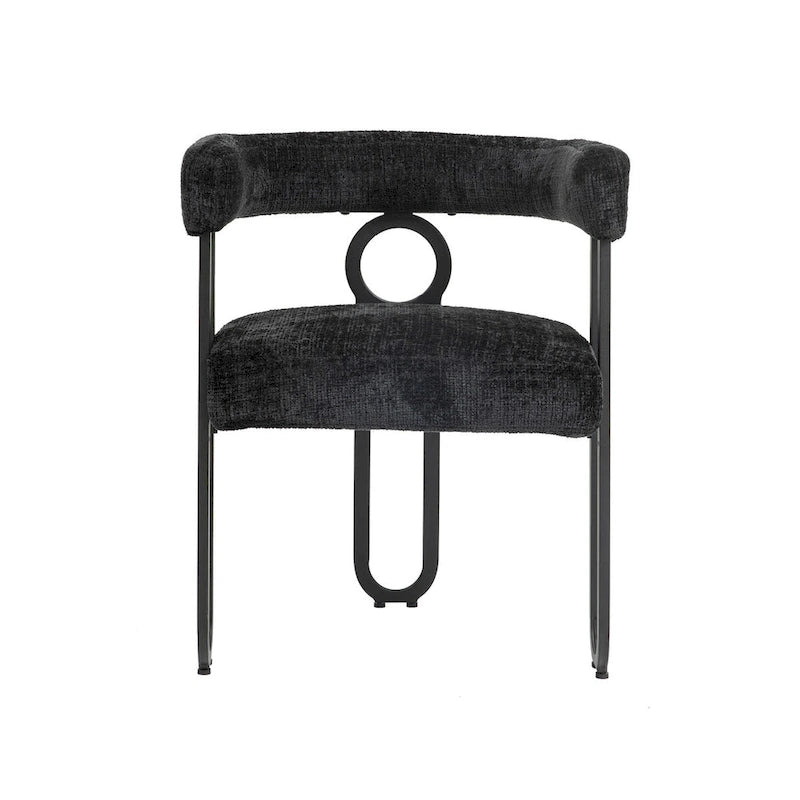 Chaise de salle à manger tapissée en cuir véritable