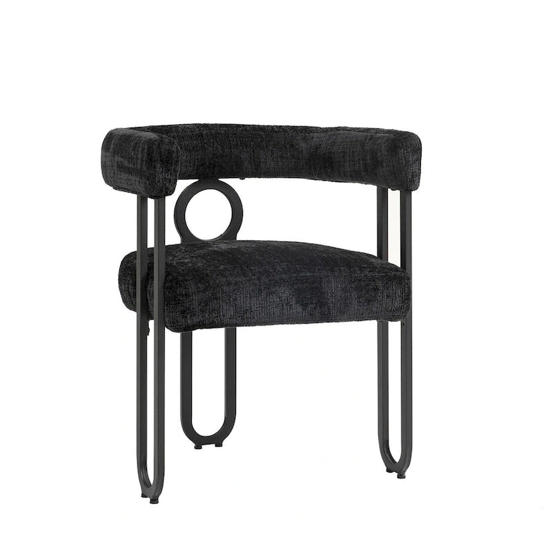 Chaise de salle à manger tapissée en cuir véritable